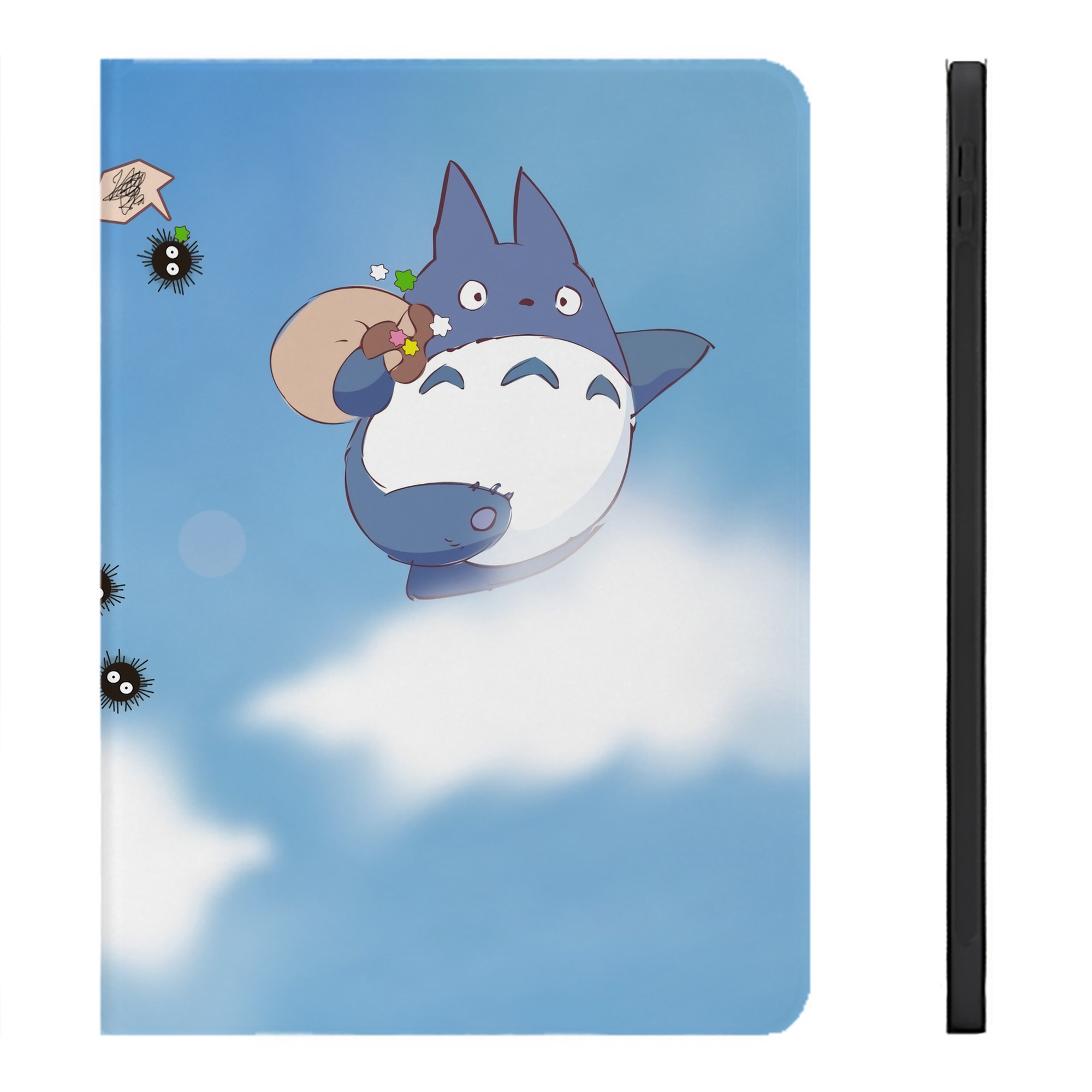 （画像用） となりのトトロ 草壁メイ 草壁サツキ My Neighbor Totoro Satsuki Kusakabe Mei Kusakabe IPadケース ペンホルダー付き ブックスタイルデザイン